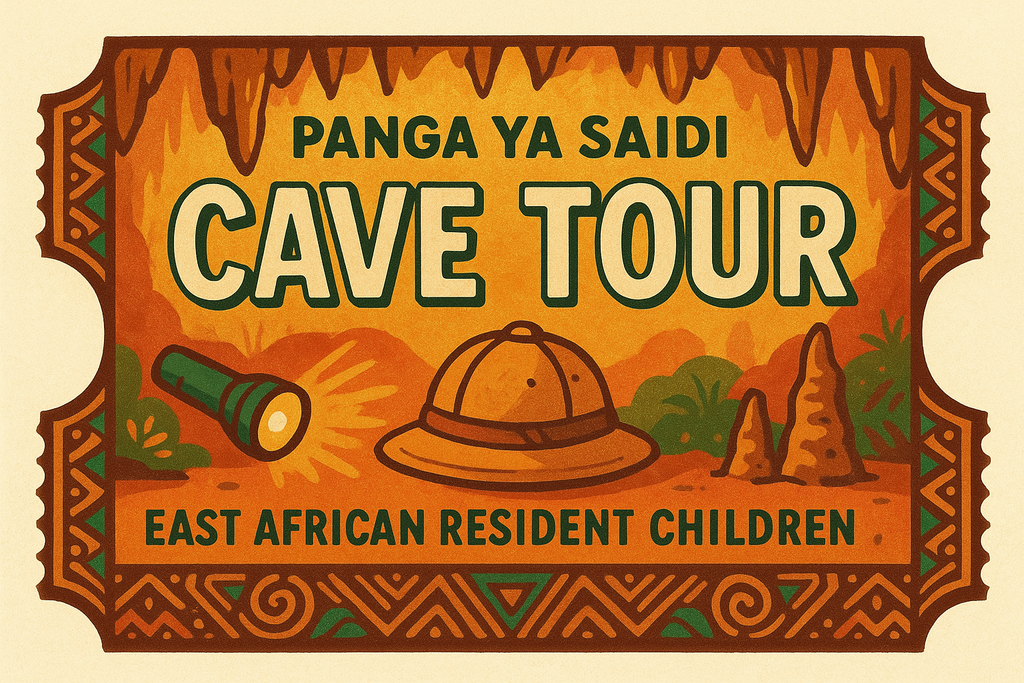 Cave tour ticket for East African resident children